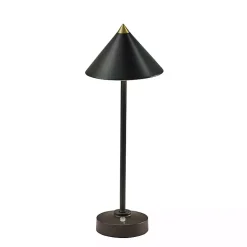 Discount Kirklands Home Metal Cone Shade Cordless Table Lamp Black
