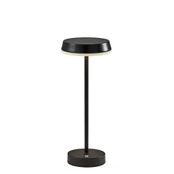 Hot Kirklands Home Metal Disc Frosted Light Cordless Table Lamp Black