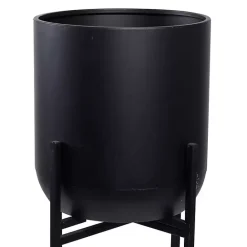 Sale Kirklands Home Metal Dome Planter with Stand, 46 in. Black