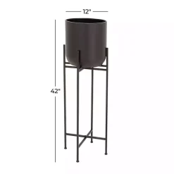 Sale Kirklands Home Metal Dome Planter with Stand, 46 in. Black