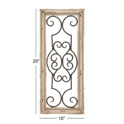 New Kirklands Home Black Metal Farmhouse Scroll Wall Plaque