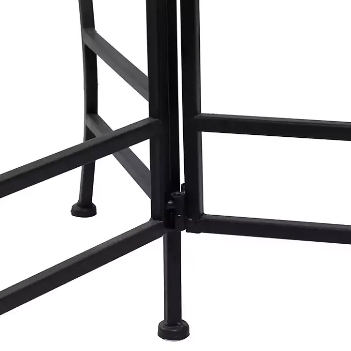 Sale Kirklands Home Metal Floral 3-Tier Plant Stand Black