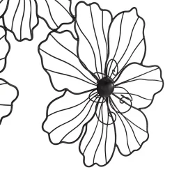 Sale Kirklands Home Metal Floral Wire Wall Plaque Black