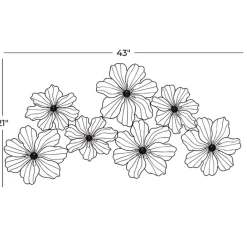 Sale Kirklands Home Metal Floral Wire Wall Plaque Black