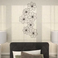 Sale Kirklands Home Metal Floral Wire Wall Plaque Black
