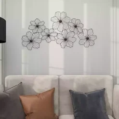 Sale Kirklands Home Metal Floral Wire Wall Plaque Black