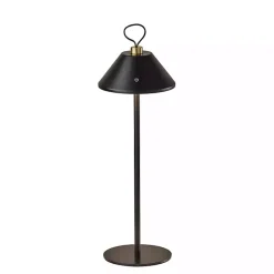 Discount Kirklands Home Metal Frosted Light Cordless Table Lamp Black