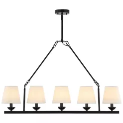 Kirklands Home Black Metal Linear Chandelier