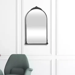 Online Kirklands Home Metal Modern Victorian Wall Mirror Black