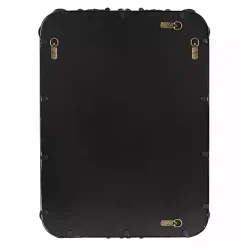 Best Kirklands Home Black Metal Ornamental Wall Mirror