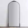 Online Kirklands Home Black Metal Ornate Arch Large Mirror