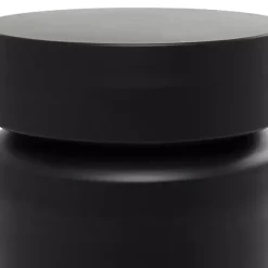 Clearance Kirklands Home Metal Round Drum Accent Table Black