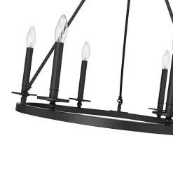 Discount Kirklands Home Metal Round Florence Chandelier Black