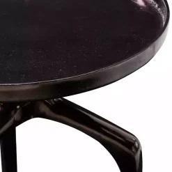 Kirklands Home Metal Round Tripod Accent Table Black