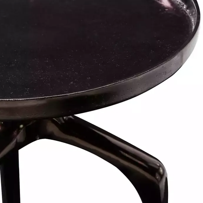 Kirklands Home Metal Round Tripod Accent Table Black
