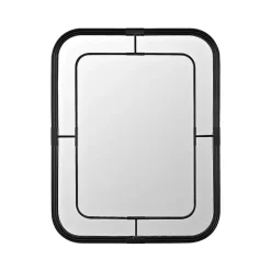 Sale Kirklands Home Black Metal Rounded Corner Frame Wall Mirror