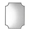 Kirklands Home Black Metal Scalloped Rectangle Wall Mirror