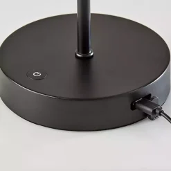 Online Kirklands Home Metal Scalloped Shade Cordless Table Lamp Black