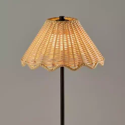 Online Kirklands Home Metal Scalloped Shade Cordless Table Lamp Black
