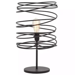 Kirklands Home Metal Swirl Table Lamp Black