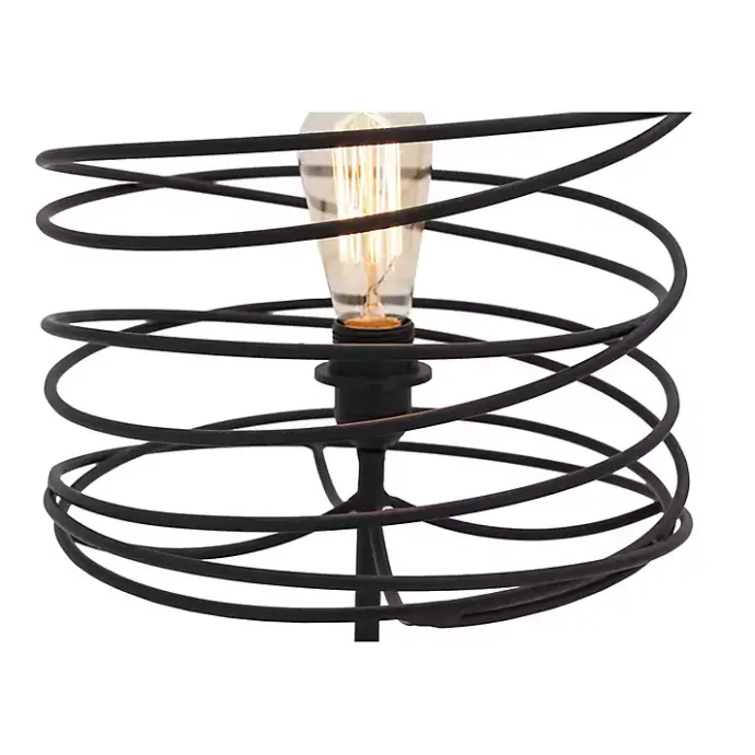 Kirklands Home Metal Swirl Table Lamp Black