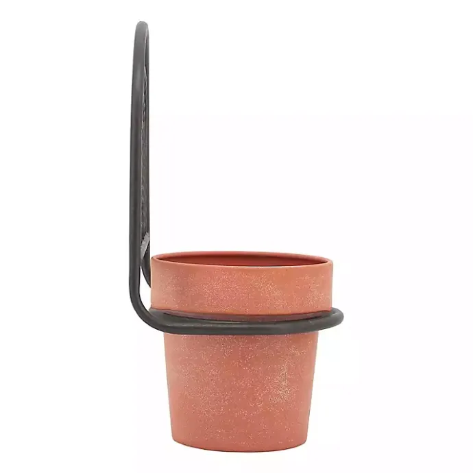 Online Kirklands Home Black Metal Terracotta Arch Wall Planter, 11 in.