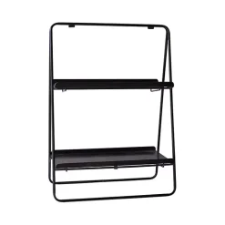Outlet Kirklands Home Metal 2-Tier Folding Display Rack Black
