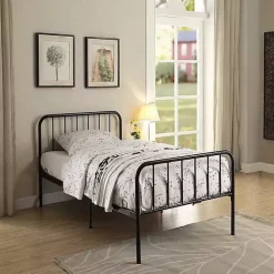 Online Kirklands Home Metal Twin Bed in a Box Black