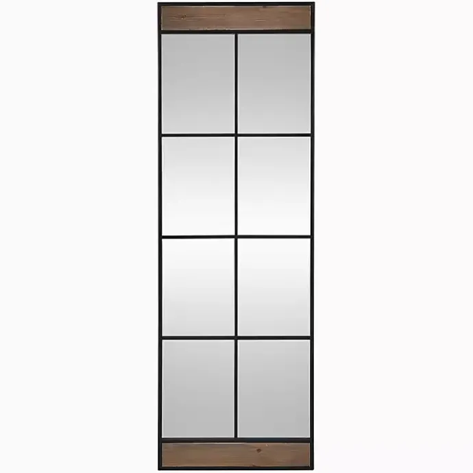 Best Kirklands Home Black Metal Window Grid Standing Mirror