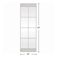 Best Kirklands Home Black Metal Window Grid Standing Mirror