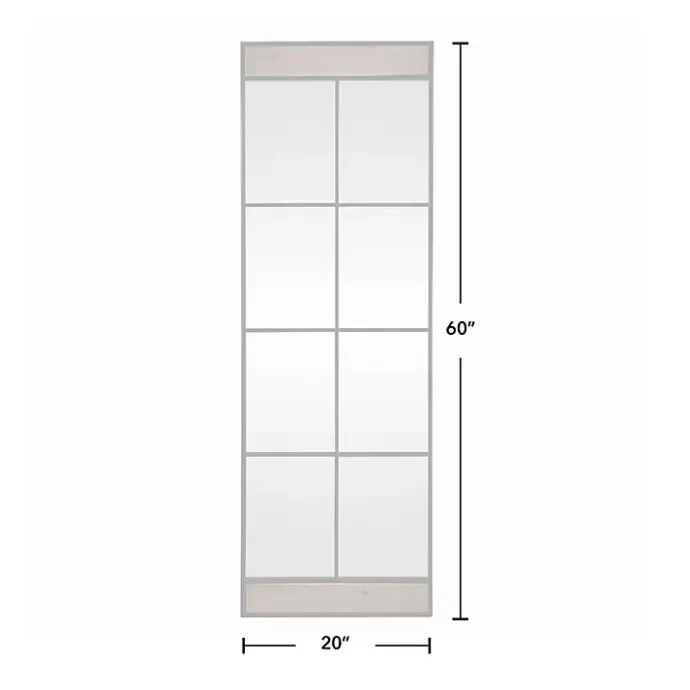 Best Kirklands Home Black Metal Window Grid Standing Mirror