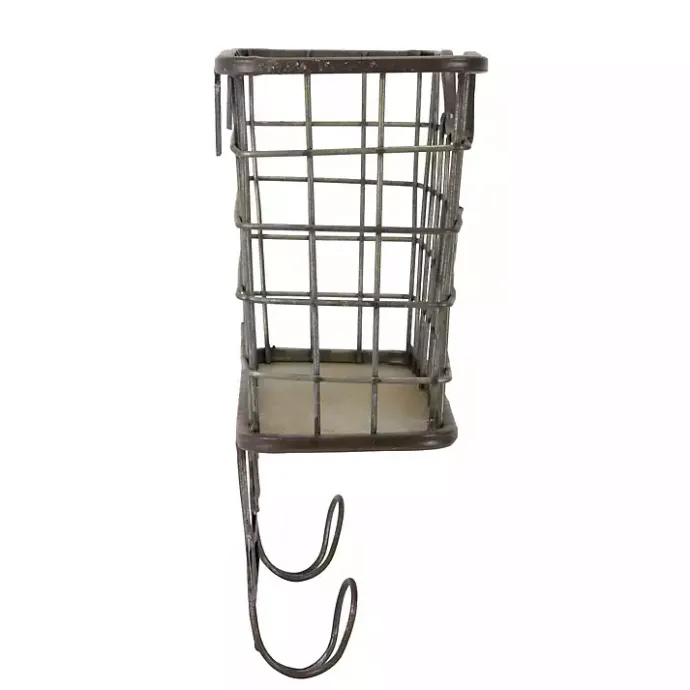 Best Kirklands Home Black Metal Wire Mail Wall Pocket