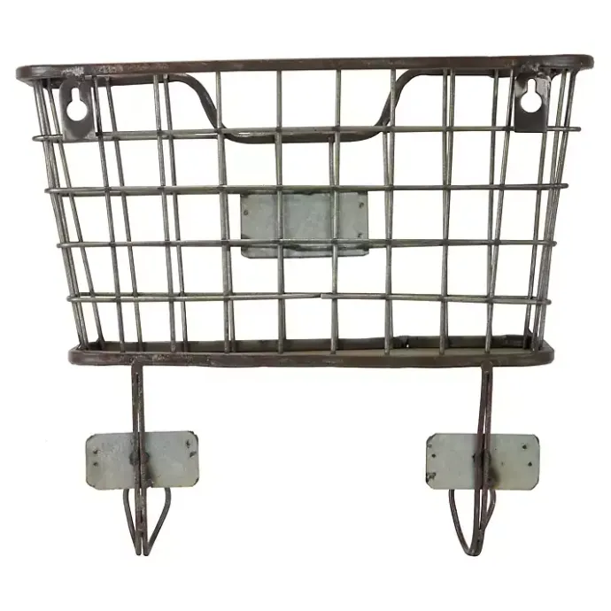 Best Kirklands Home Black Metal Wire Mail Wall Pocket