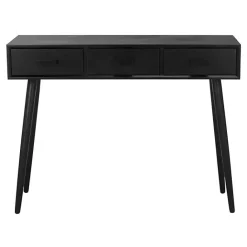 Clearance Kirklands Home Mid-Century Modern 3-Drawer Console Table Black