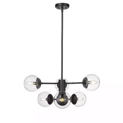 Hot Kirklands Home Mod 5-Arm Globe Chandelier Black