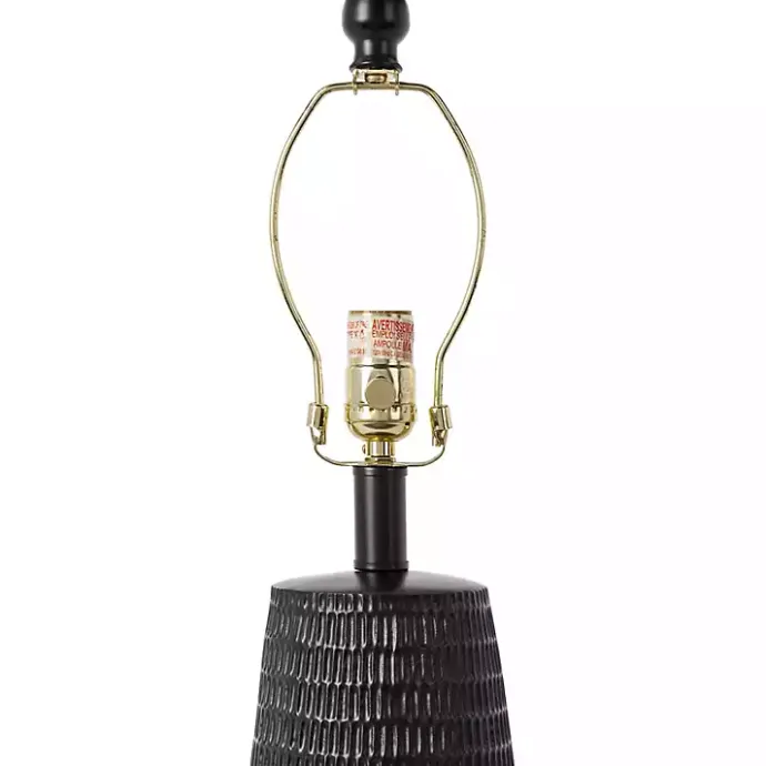 Hot Kirklands Home Modern Etched Table Lamp Black
