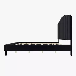 New Kirklands Home Modern Tufted Platform King Bed Black