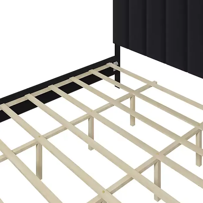 New Kirklands Home Modern Tufted Platform King Bed Black