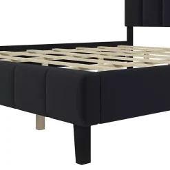 New Kirklands Home Modern Tufted Platform King Bed Black