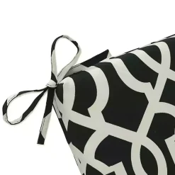 Kirklands Home Black New Geometric Outdoor Chair Cushion