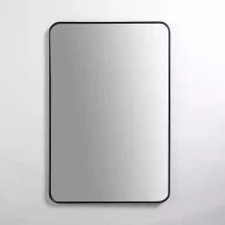 Best Kirklands Home Nouveau Linear Curved Corner Mirror Black