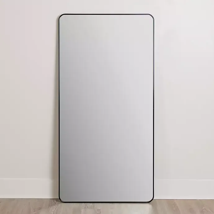 Hot Kirklands Home Black Nouveau Linear Leaner Mirror