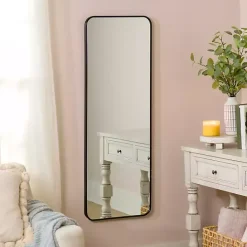 New Kirklands Home Black Nouveau Panel Wall Mirror