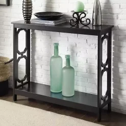 Hot Kirklands Home Octagon Single Shelf Console Table Black