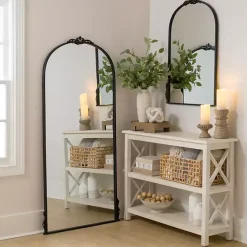 Discount Kirklands Home Black Ornate Antique Carved Wall Mirror