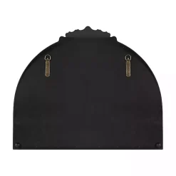 Clearance Kirklands Home Black Ornate Arch Wall Mirror with Shelf