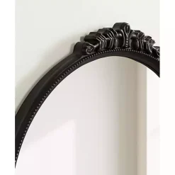 Clearance Kirklands Home Black Ornate Arch Wall Mirror with Shelf