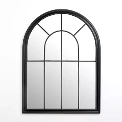 Sale Kirklands Home Black Paned Iron Wall Mirror