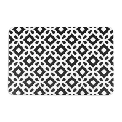 Discount Kirklands Home Black Patterned Stone Bath Mat