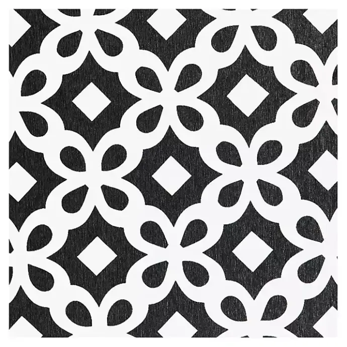 Discount Kirklands Home Black Patterned Stone Bath Mat